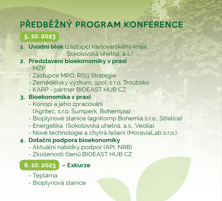 Konference Cirkulární bioekonomika jako příležitost pro Karlovarský kraj